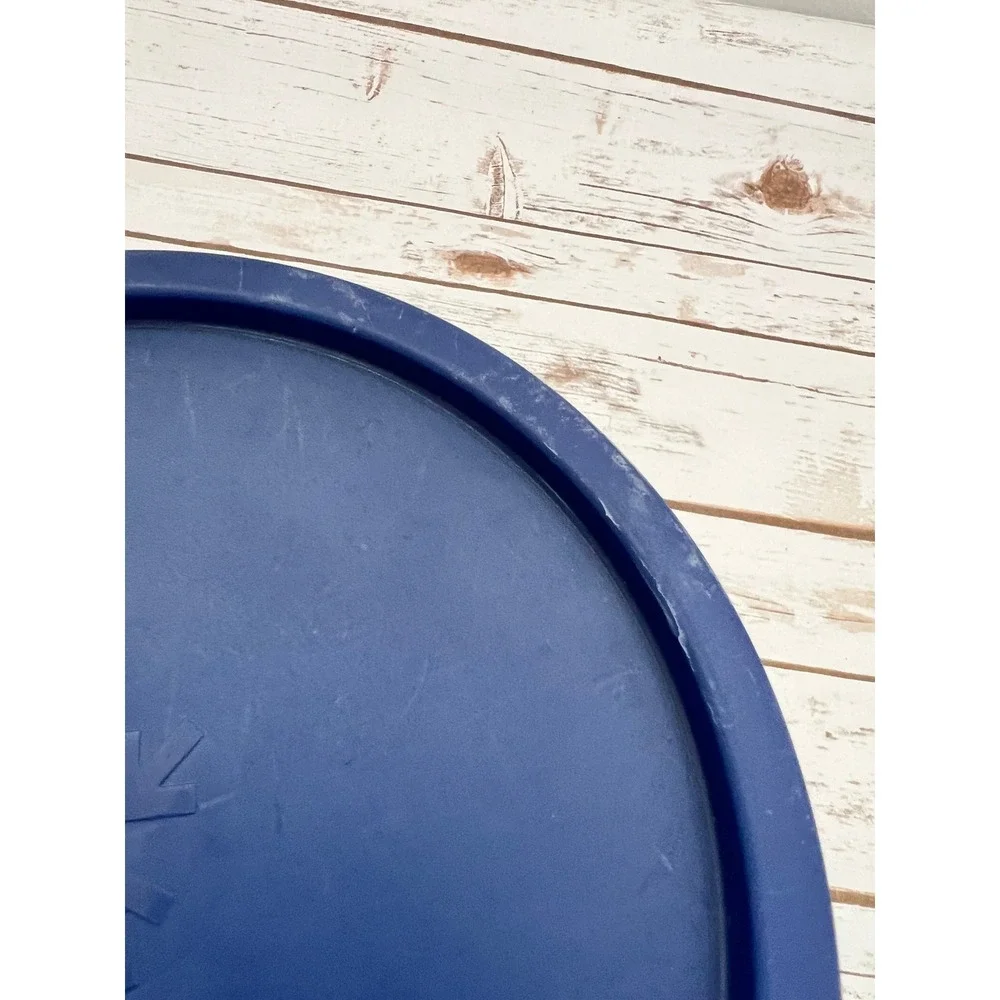 Tupperware Canister Set White Navy Blue Vintage Airtight Storage 3pc Set